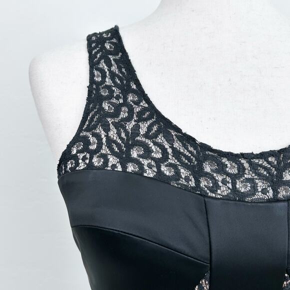 Jill Stuart Black Lace Insert Sleeveless Sexy Cocktail Mini Dress - Picture 6 of 10